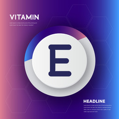 Vitamin E sun icon Drop collection set, cholecalciferol. golden drop Vitamin complex drop. Medical for heath Vector illustration