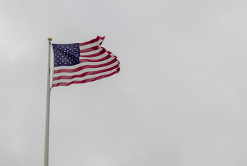 San Diego, USA, June 19th 2019: USA flag with grey background