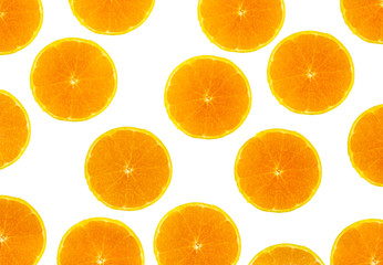 Orange fruit isolated on white background.