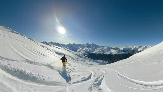 Skiing in Davos, winter sport