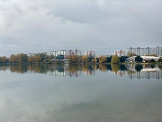 Lake Drazdiak in Petrzalka in Bratislava, Slovakia