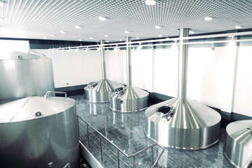 Small brewery. Equipment for brewing beer