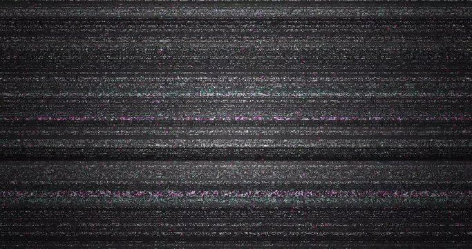 Animation noise flickers in analog video and digital TV. Glitch effect to screen with bad or damage signal. Random dot pixel pattern. Abstract monochrome interference in VHS or VCR video record