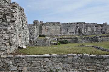 Murs mayas à Tulum, Mexique