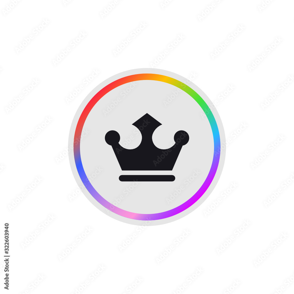 Sticker crown - modern app button