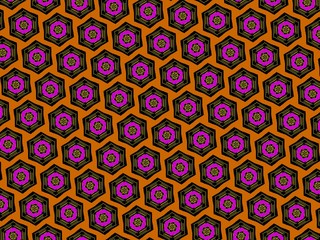 seamless abstract orange and pink geometric pattern