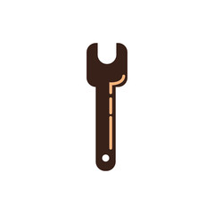 wrench key tool isolated icon
