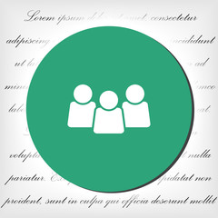 Human vector icon , lorem ipsum Flat design