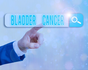 Writing note showing Bladder Cancer. Business concept for form of cancer that begins in the lining...