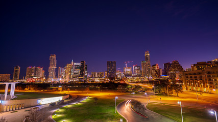 Fototapeta na wymiar The skyline in the city of Austin.