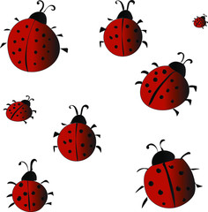 set of ladybugs