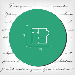 House size iconvector icon , lorem ipsum Flat design
