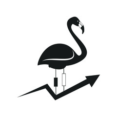 simple vector drawflamingo bird