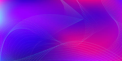 Abstract Blue, Purple Waves on the Light. Art Vector Background Futuristic Design. Motion Vector Illustration. Abstract Design Element.