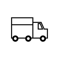 delivery truck vehicle isolated icon