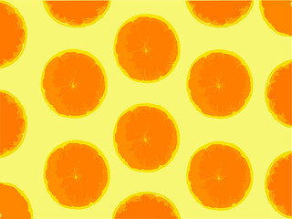 Orange fruit isolated on white background. Vector illustration.