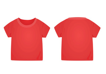 Kids redt shirt. vector illustration