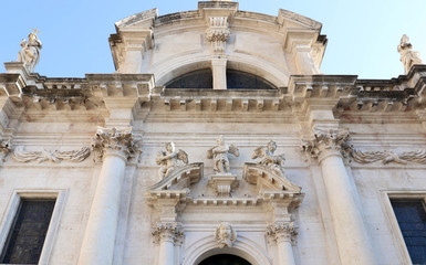 Dubrovnik, Croatia. Facade of Church of St. Blaise, Baroque church.