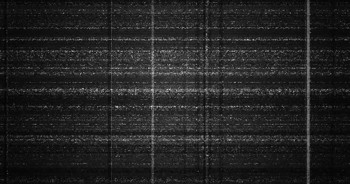 Animation noise flickers in analog video and digital TV. Glitch effect to screen with bad or damage signal. Random dot pixel pattern. Abstract monochrome interference in VHS or VCR video record