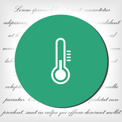 Thermometer vector icon , lorem ipsum Flat design