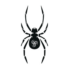 Spider with white symbol on the back