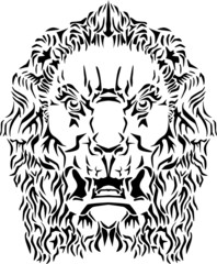 Lion head vector flat design