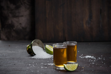chocolate tequila with lime and salt
