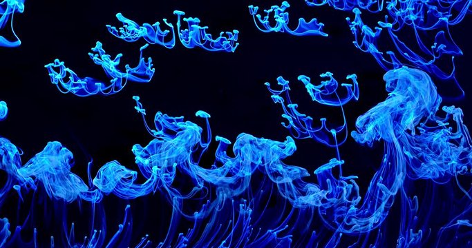 Neon Liquid Smoke dye under water