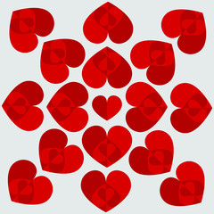 Valentines Day - Red Heart Pattern 