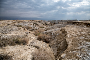 Fototapeta na wymiar Hiking around Dead Sea area