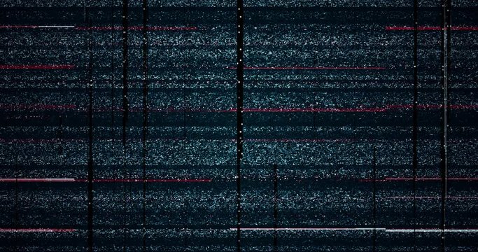 Animation noise flickers in analog video and digital TV. Glitch effect to screen with bad or damage signal. Random dot pixel pattern. Abstract colorful interference in VHS or VCR video record