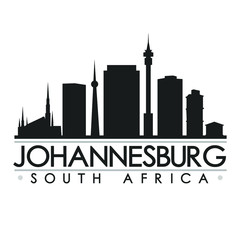 Fototapeta premium Johannesburg South Africa Skyline. Silhouette Skyline Stamp Vector City Design.