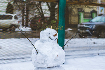 snowman in snow