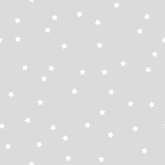 Vector seamless pattern with stars in a chaotic manner. Simple design for wrapping, wallpaper, textile