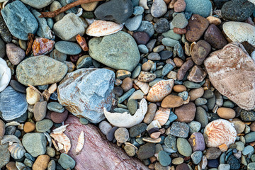 Kinnagoe bay in County Donegal, Inishowen has an extraordinary selection of colourful stones- Ireland