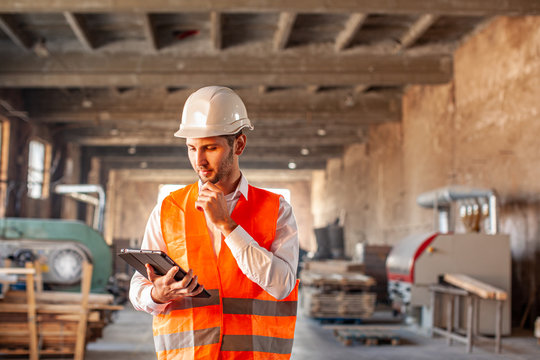 Young Sales Manager Indoors The Woodworking Factory