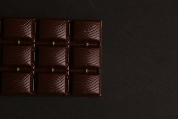 milk chocolate tablet in color background