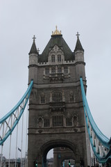 Fototapeta na wymiar Tower Bridge, London on a cloudy day