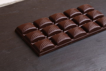 milk chocolate tablet in color background
