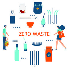 Eco friendly lifestyle Zero waste Reusable product