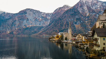 Fototapeta premium The view of the Halstatt town