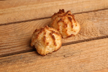 small coconut cake in color background