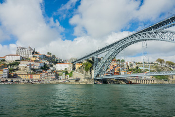 Porto and Ponte Dom Luis I bridge over the Duero river