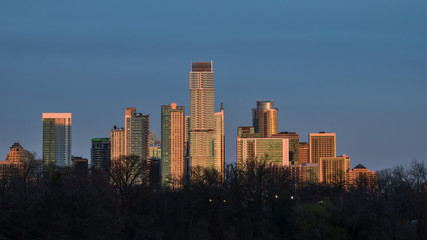 Fototapeta premium The skyline in the city of Austin, Texas. 