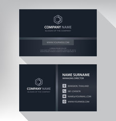 Business card in modern style black gray white