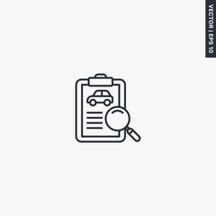 Auto tech analysis, linear style sign for mobile concept and web design