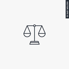 Balance, linear style sign for mobile concept and web design