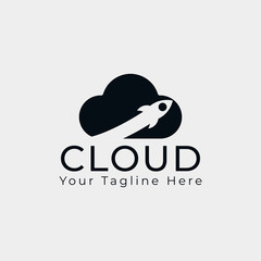 cloud logo template design suitable for your business logo