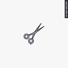 Hairdressers scissors, linear style sign for mobile concept and web design