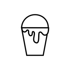 paint bucket tool construction isolated icon